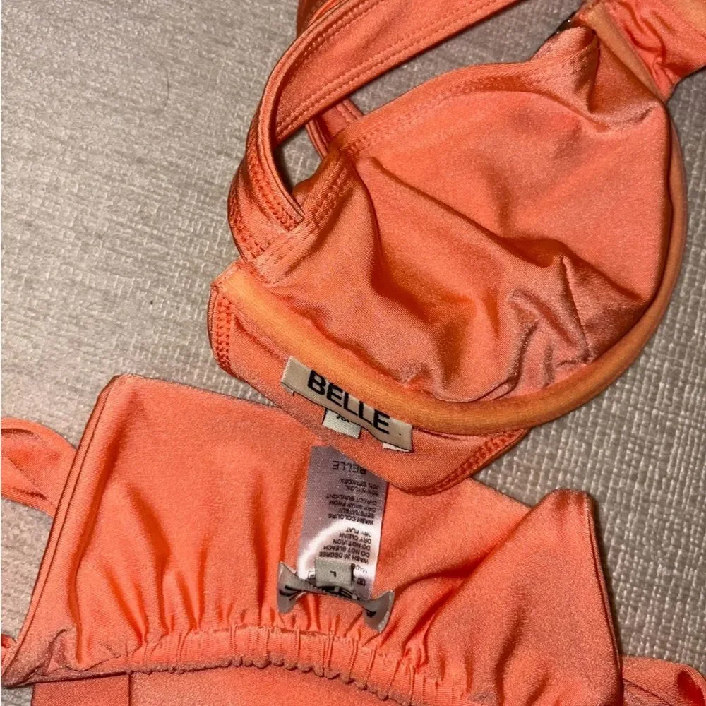 Belle the Label XL/L Bikini Set Oracle Top Bare Bottom Free People Camelia NEW